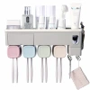 Toothbrush rack, bathroom suction wall-mounted automatic toothpaste dispenser without drilling holes, mouthwash cup set Item Picture
